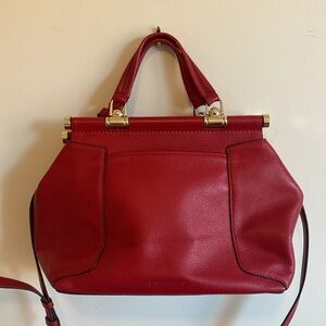 Red genuine leather vince camuto purse